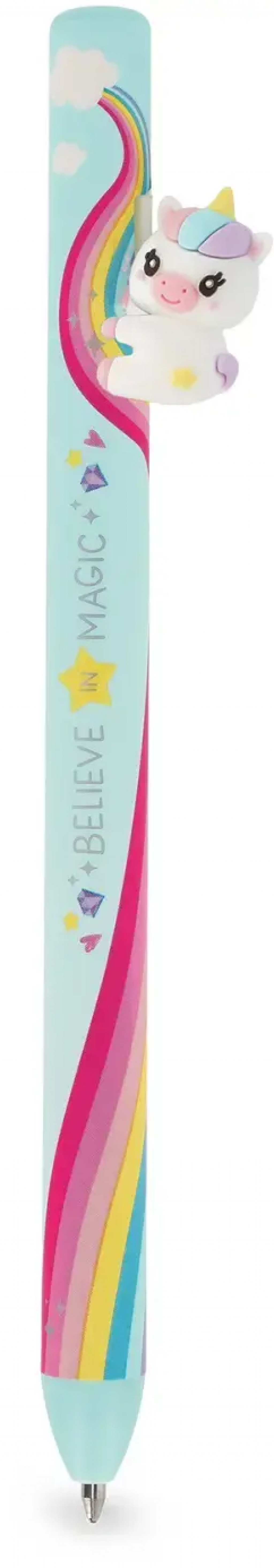 Legami Pero Legami Free Hugs - Retractable Ballpoint Pen - Unicorn - Pink Ink
