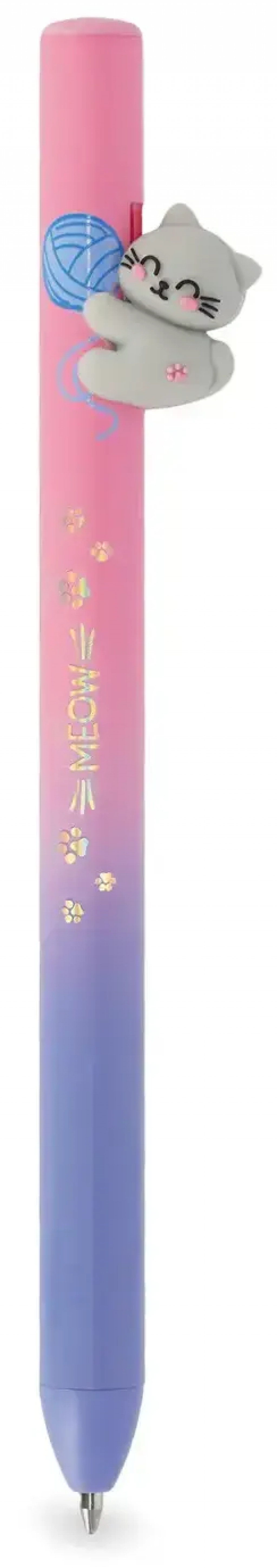 Legami Pero Legami Free Hugs - Retractable Ballpoint Pen - Kitty - Blue Ink