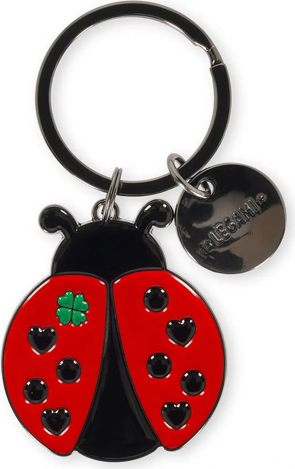 Legami Prívesok na kľúče Legami What A Key Ring Enamel Key Ring - Ladybug