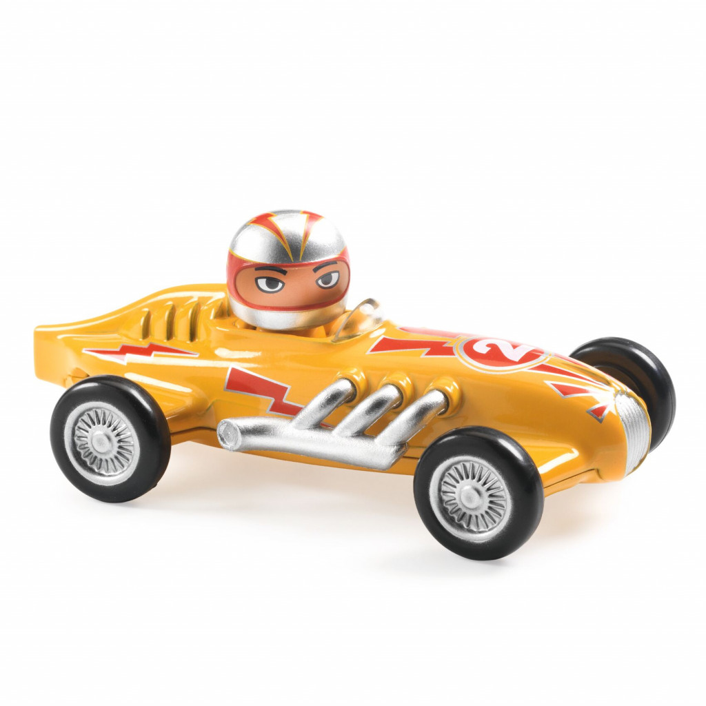 DJECO Kovové autíčko Crazy Motors Yellow Super Speed