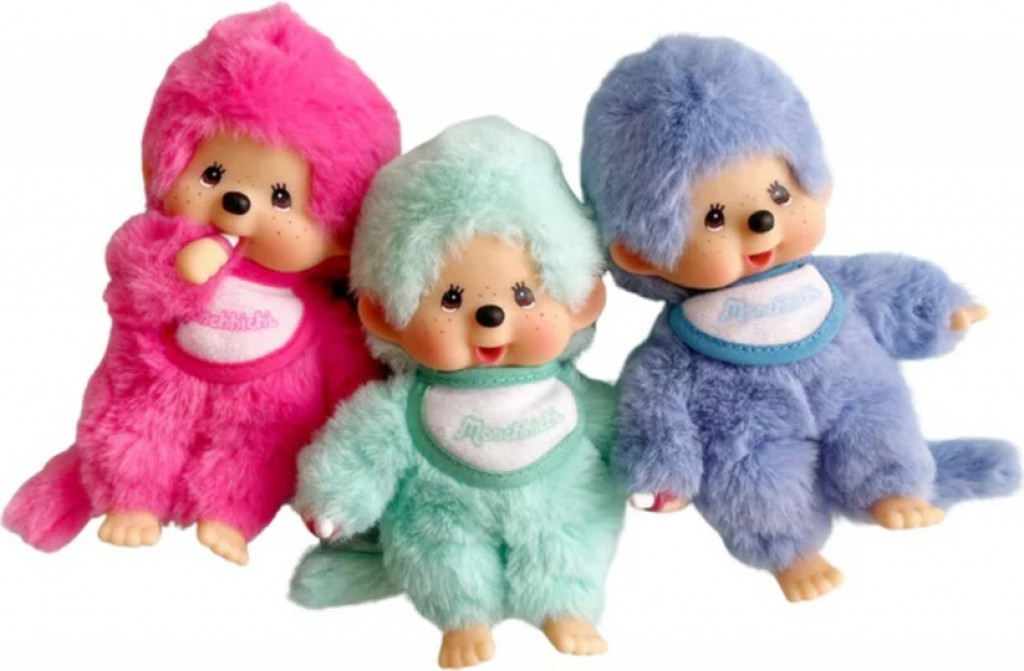 Monchhichi Monchhichi Mončiči colors (malinovo ružová, mätovo zelená, modrá) 14cm