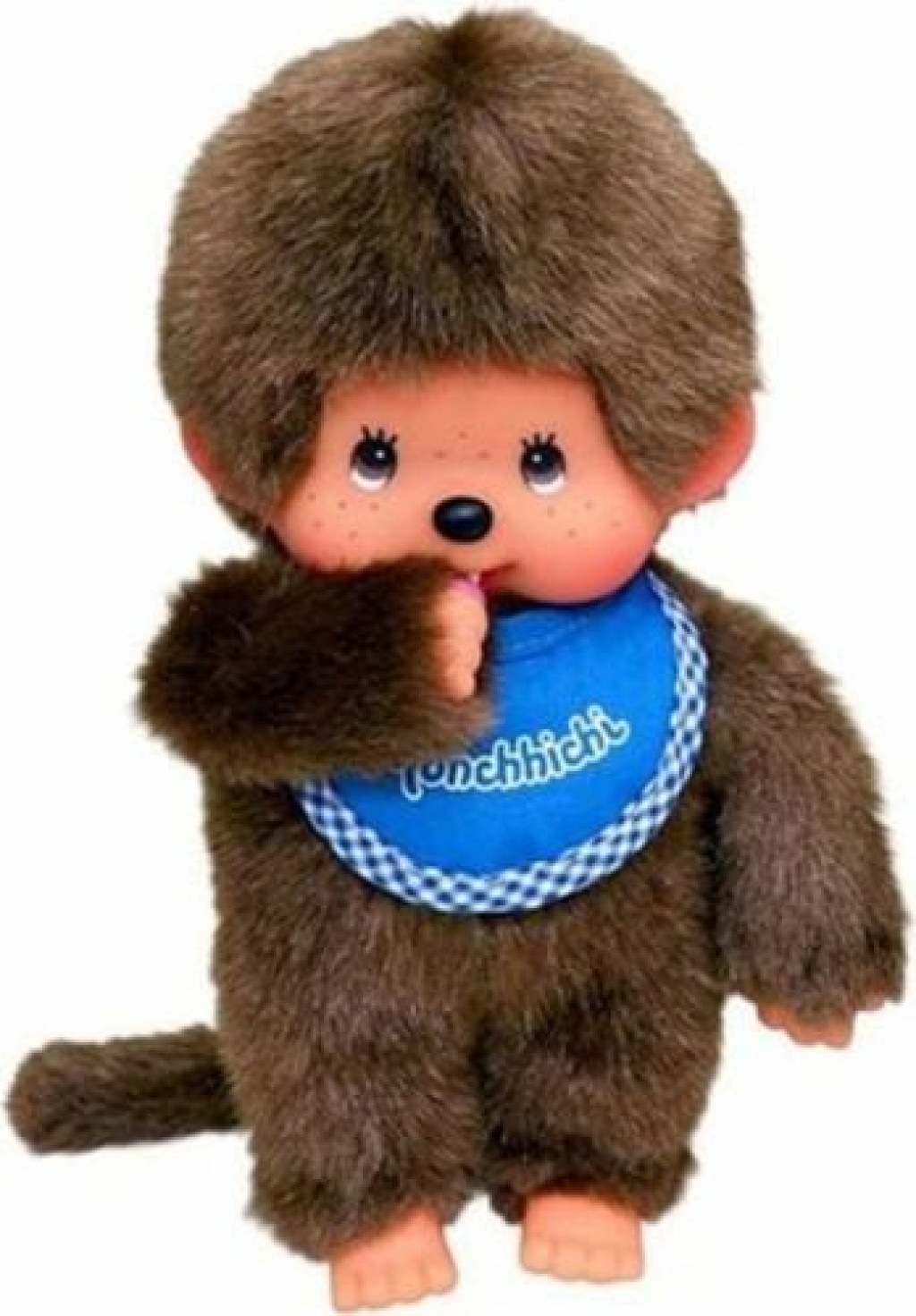 Monchhichi Mončiči chlapec s modrým podbradníkom 20cm