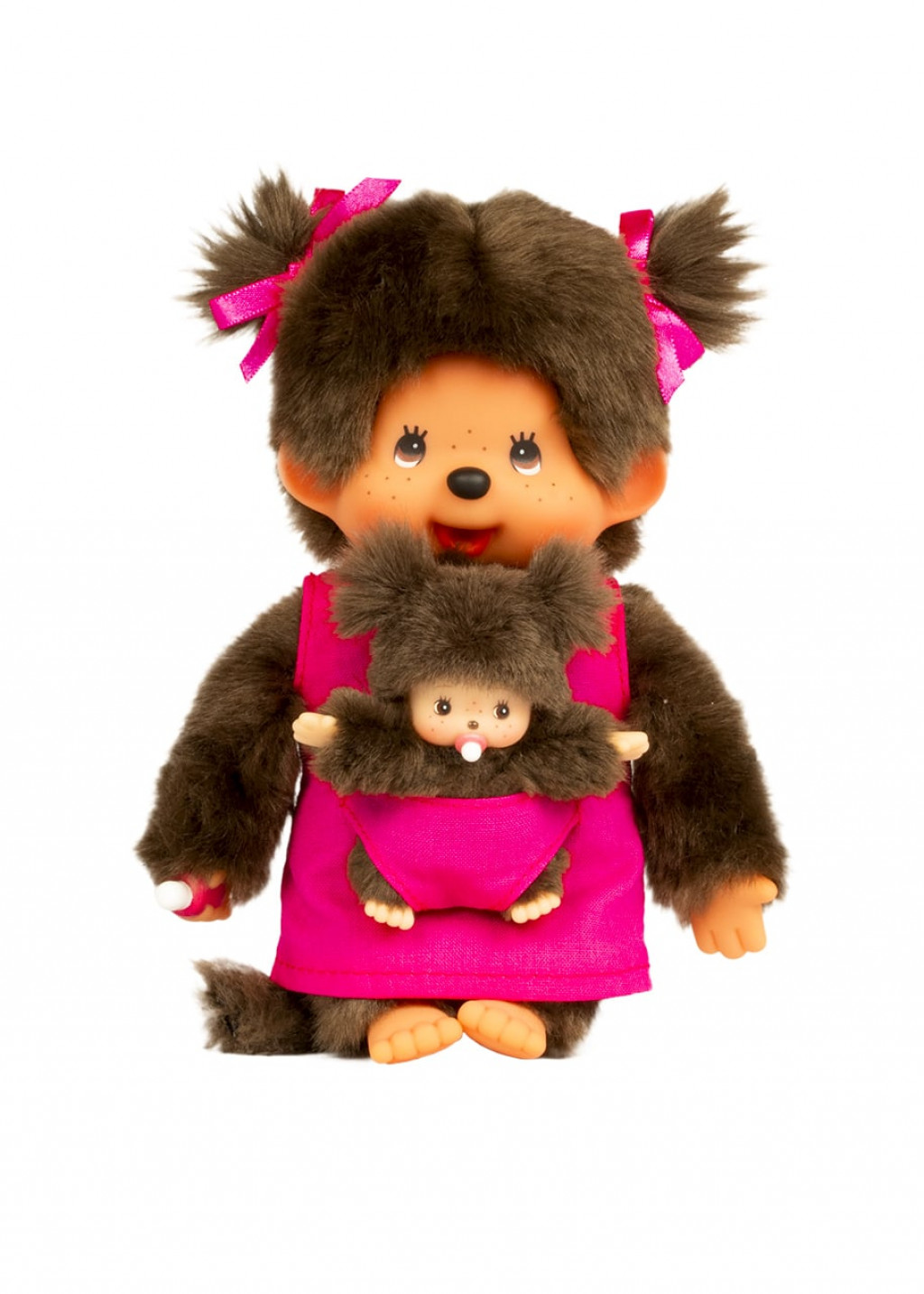 Monchhichi Monchhichi Mončiči mama s bábätkom ružová 20cm