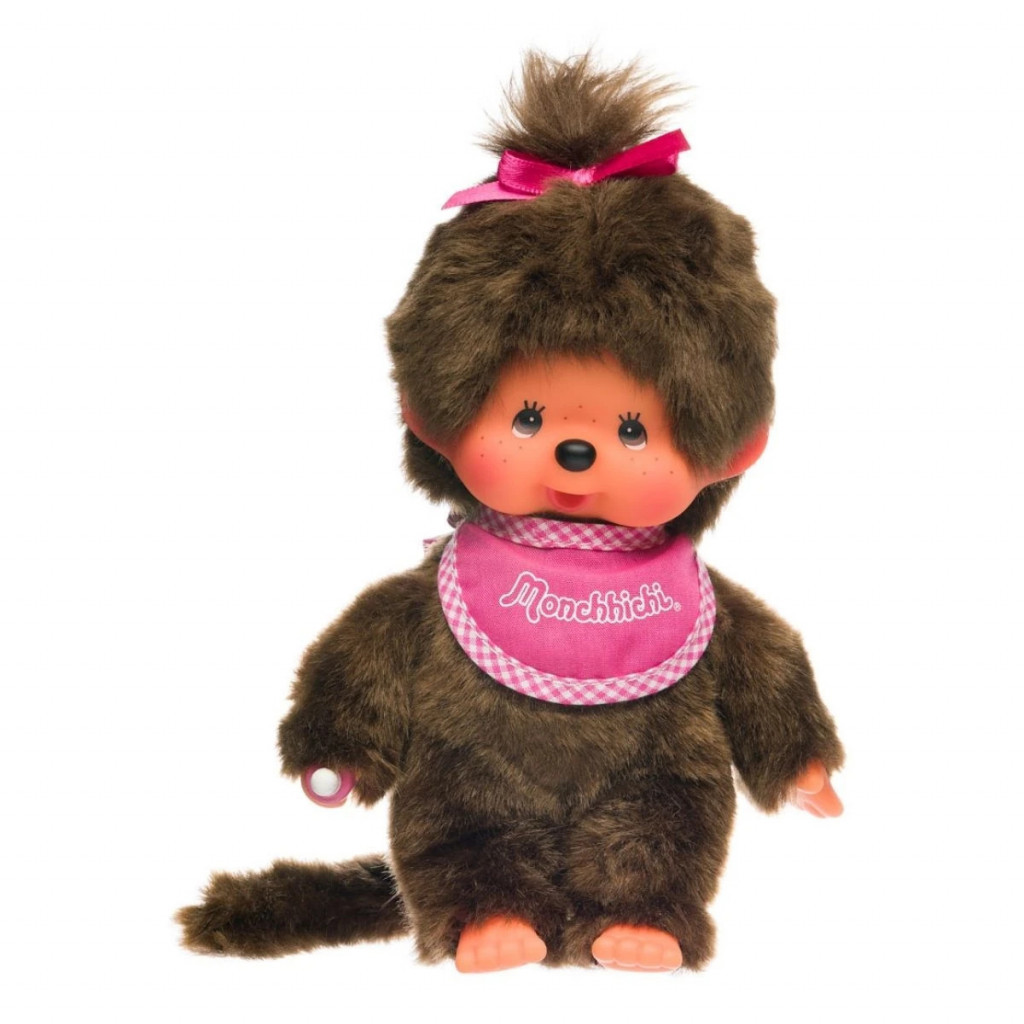 Monchhichi Monchhichi Mončiči dievča s ružovým podbradníkom 20cm