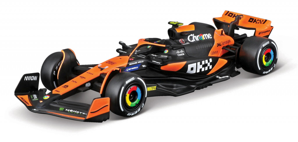 Bburago Bburago - RACE Formula F1, McLaren F1 Team MCL38 (2024), 4 Lando Norris, 1:43