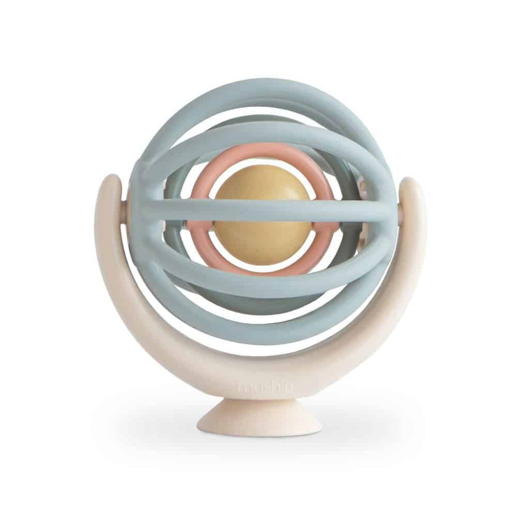 Mushie Spinner lopta s prísavkou