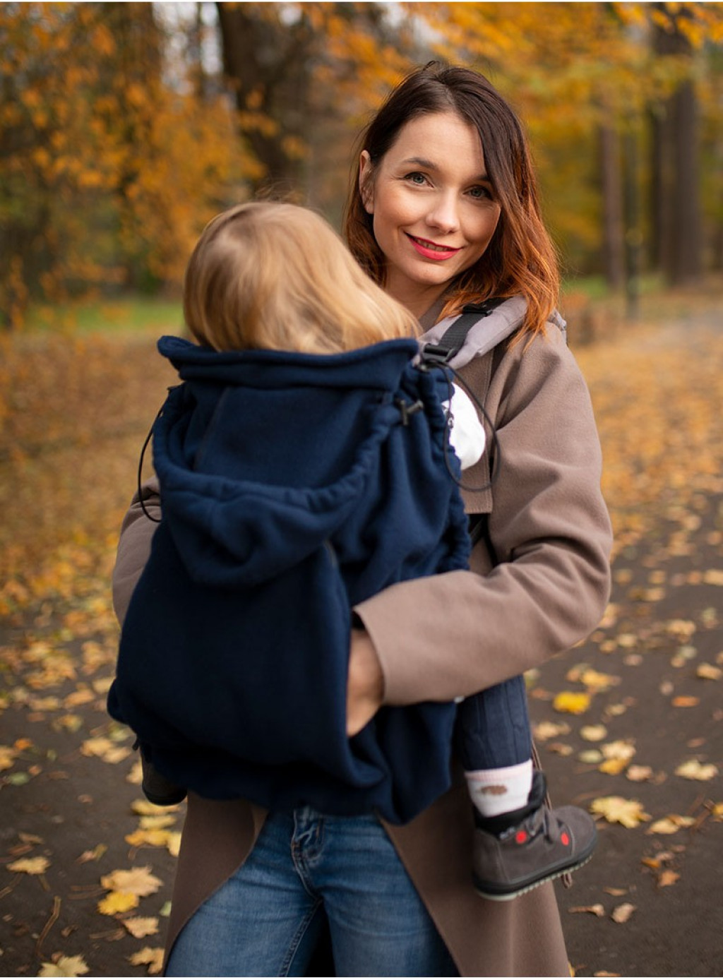 Kinder Hop Zatepľovacie vrecko na nosítko fleece Navy Blue modrá