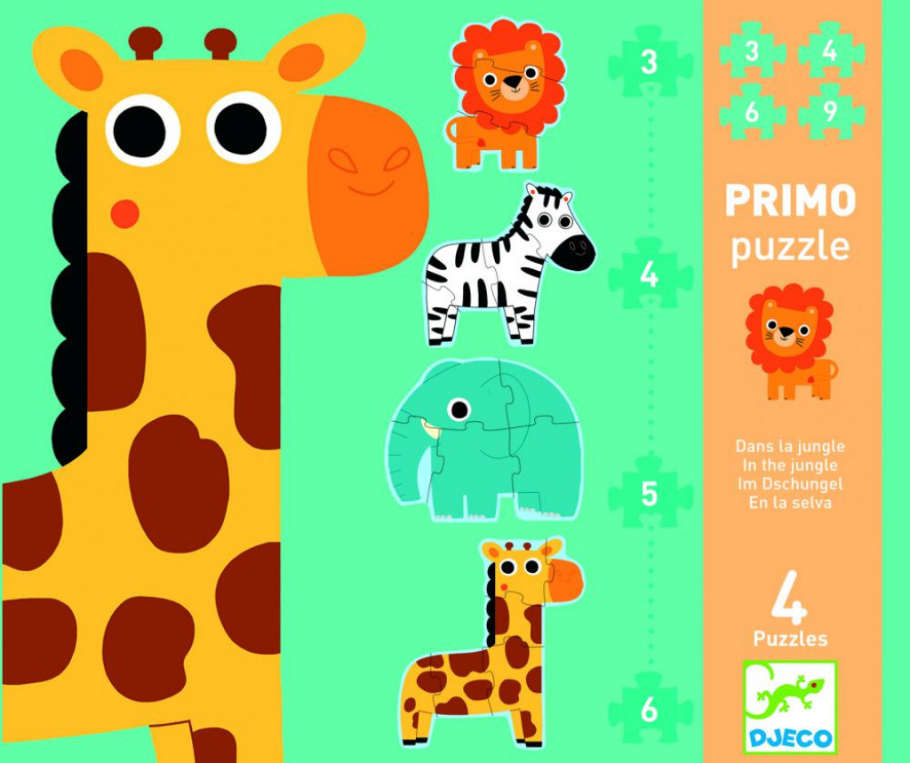 DJECO Primo puzzle pre najmenších  Džungľa