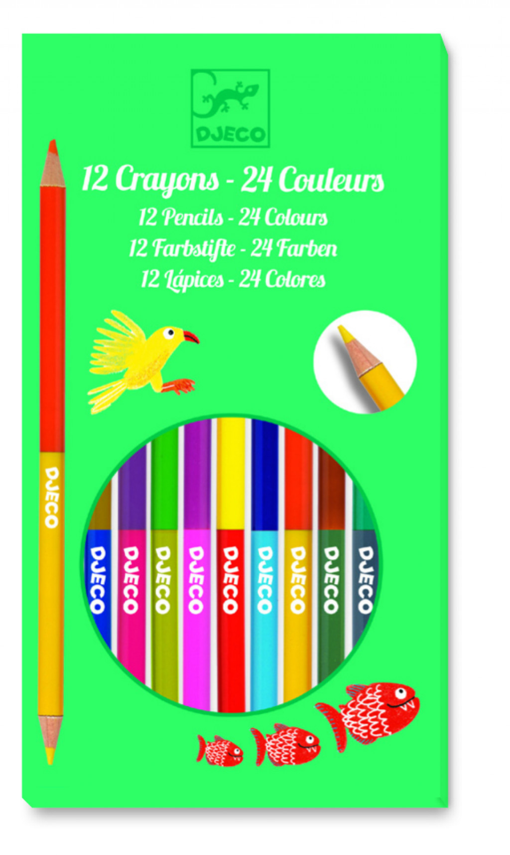 DJECO Obojstranné farbičky – 24 farieb