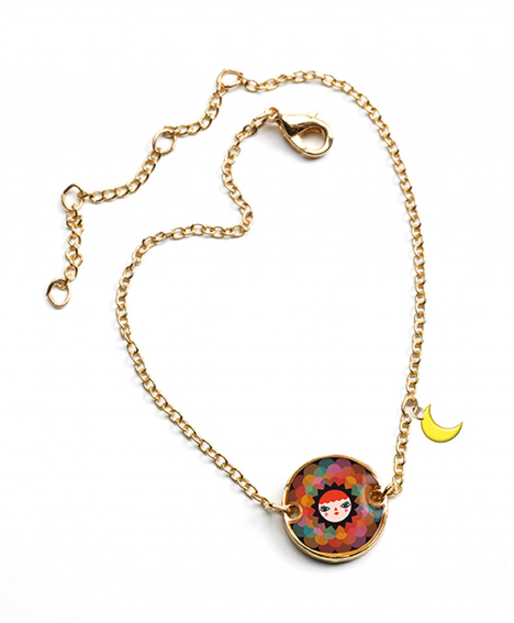 DJECO Slnko: retiazkový náramok s medailónom, kolekcia Lovely Bracelets