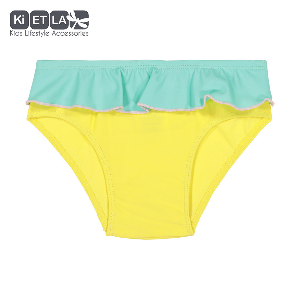 KiETLA Plavky s UV ochranou nohavičky 18 mesiacov (žlto zelené)