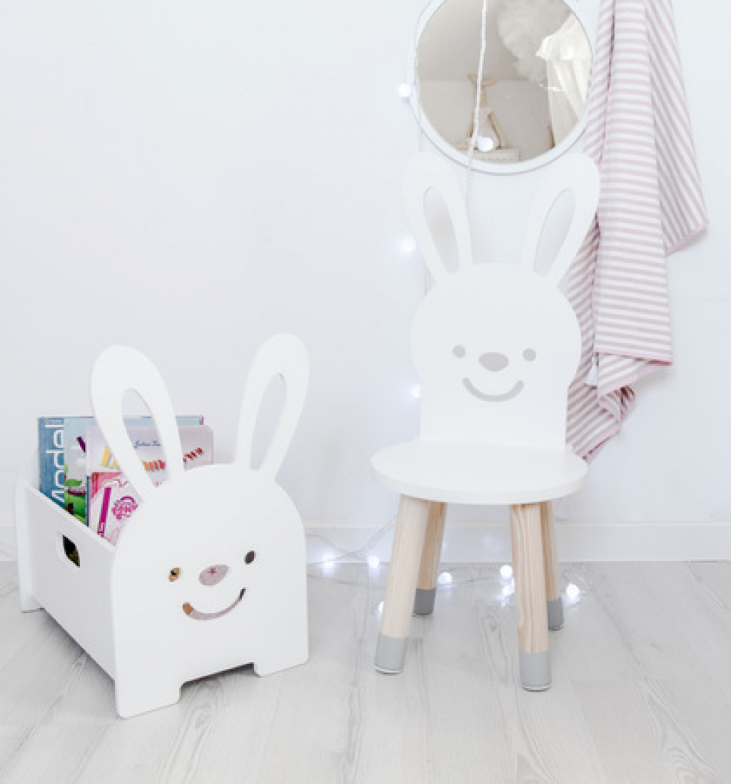 Elis design Detská stolička Zajačik farba: biela