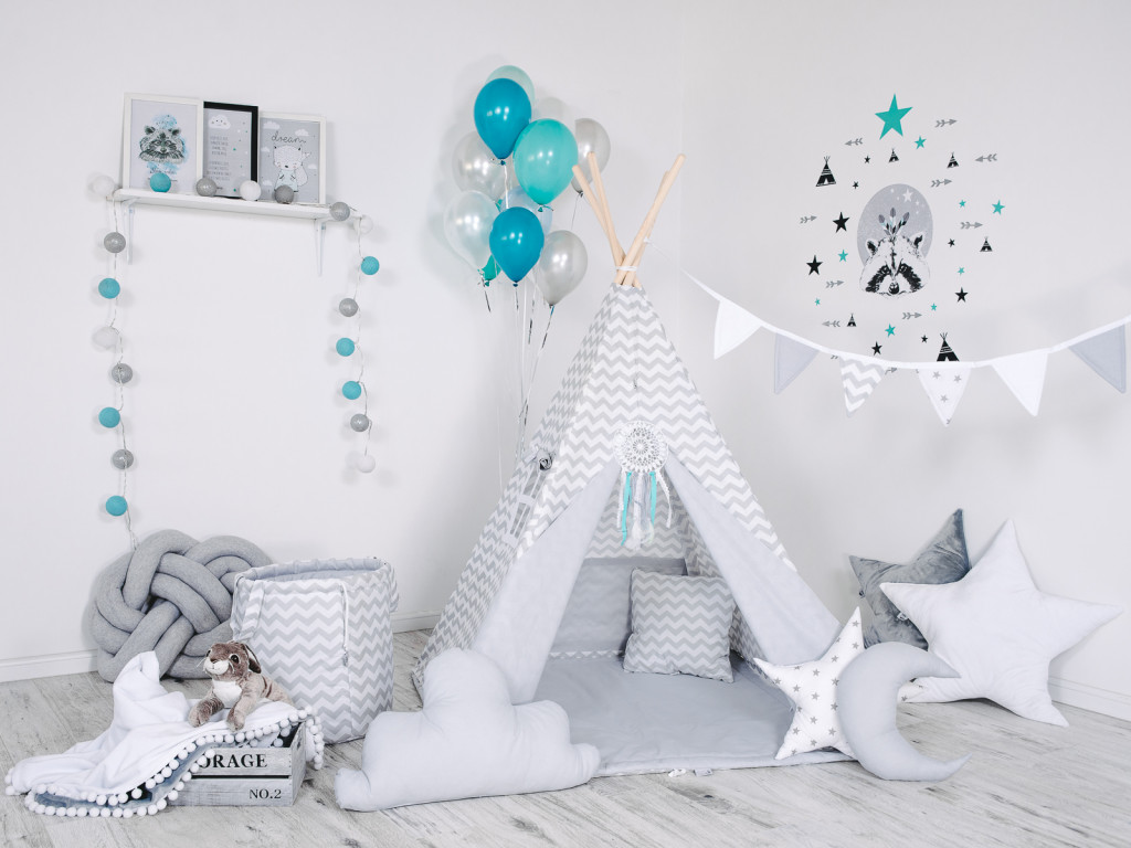 Elis design Teepee stan set Cik Cak sivo-biely variant: standard