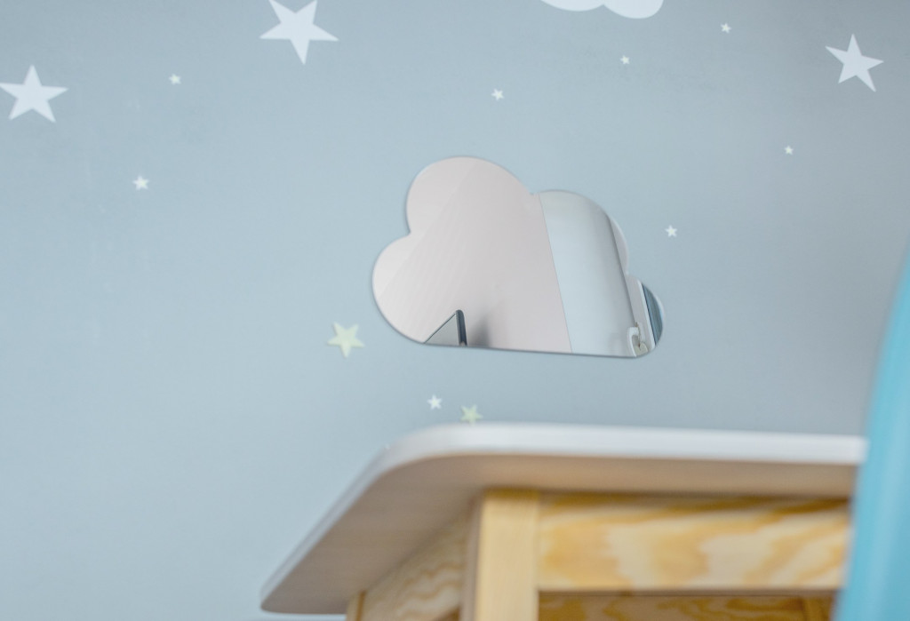 Elis design Dizajnové detské zrkadlo zajačik, oblak variant: oblak