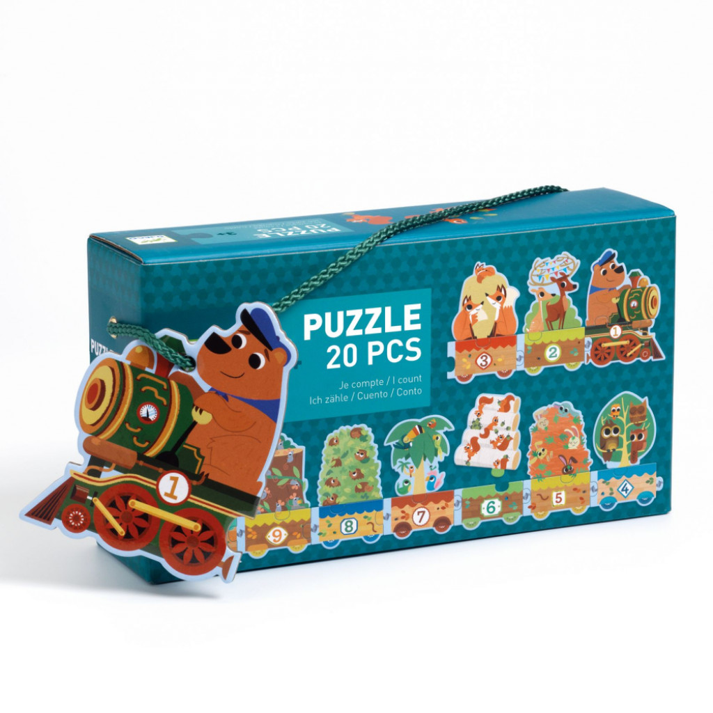 DJECO Postupové puzzle: Počítam, 20 dielov