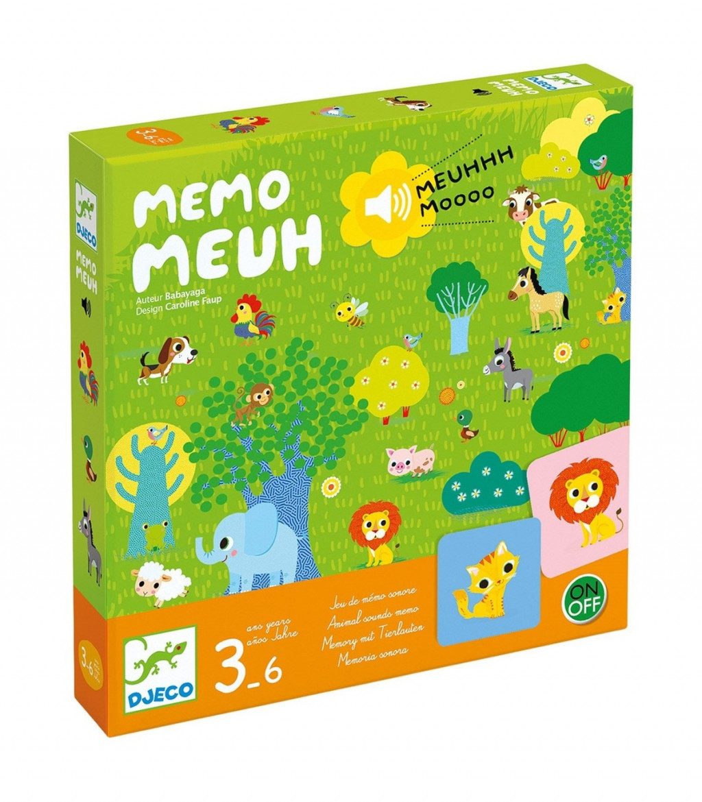 DJECO Memo Meuh: Pexeso zvukové-zvieratká
