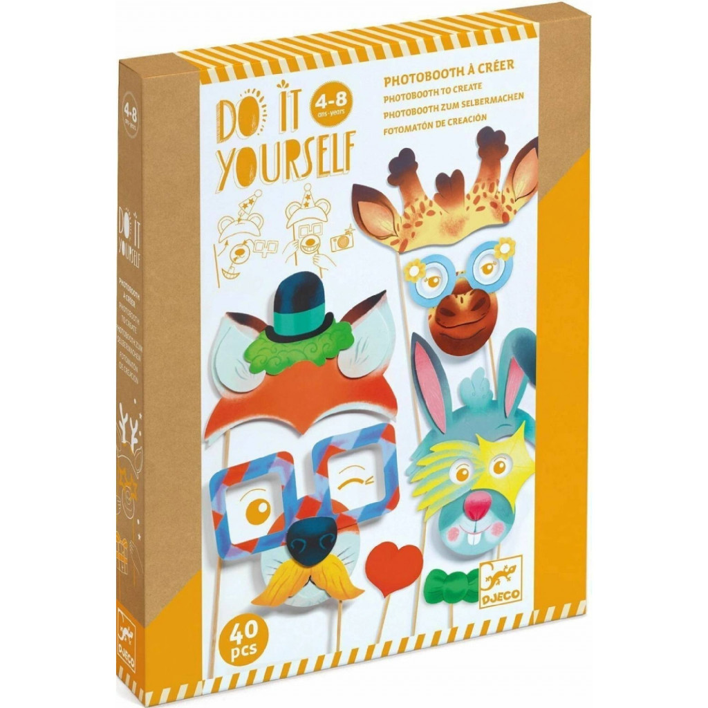 DJECO DIY-Vytvor si sám Rekvizity na fotenie: Zvieracia párty