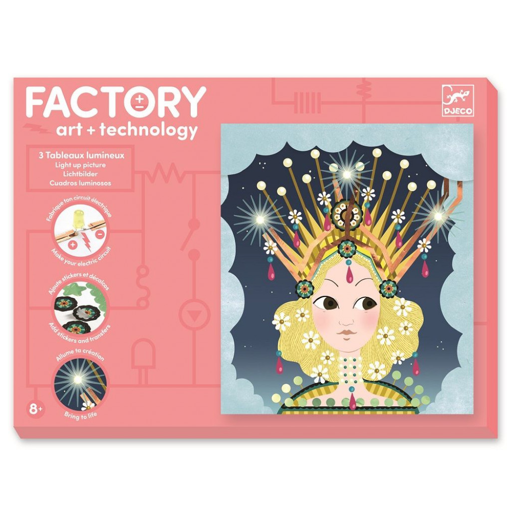DJECO Factory: Svietiace obrázky: Tiary (umenie a technolégie s video návodom)