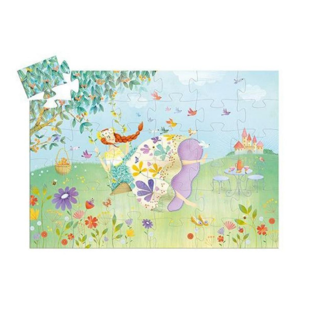 DJECO Puzzle v tvarovanej škatuli: Jarná princezná
