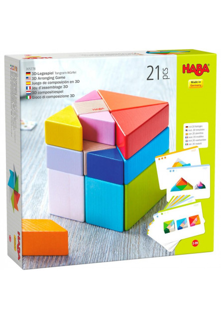 Drevená stavebnica 3D Kocka - Chýbajúci dielik