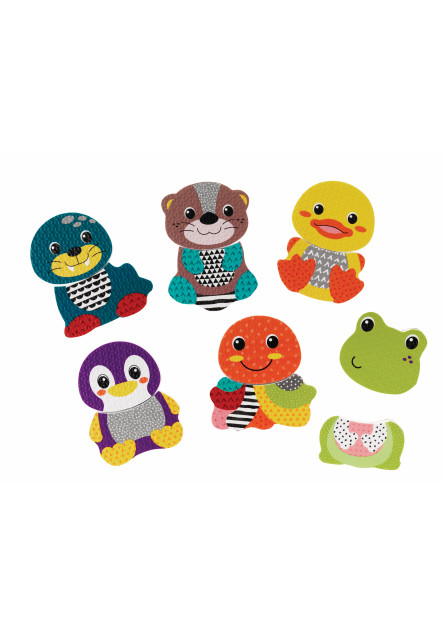 Penové samolepky zvieratiek do kúpeľa Mix & Match Infantino