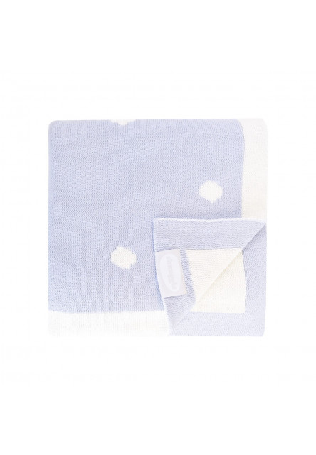 Luxusná pletená deka modrá