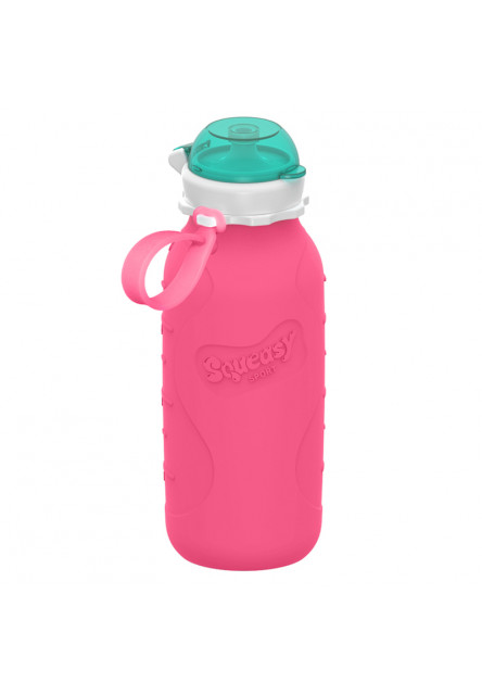 Squeasy Gear silikónová fľaša 480ml (ružová)