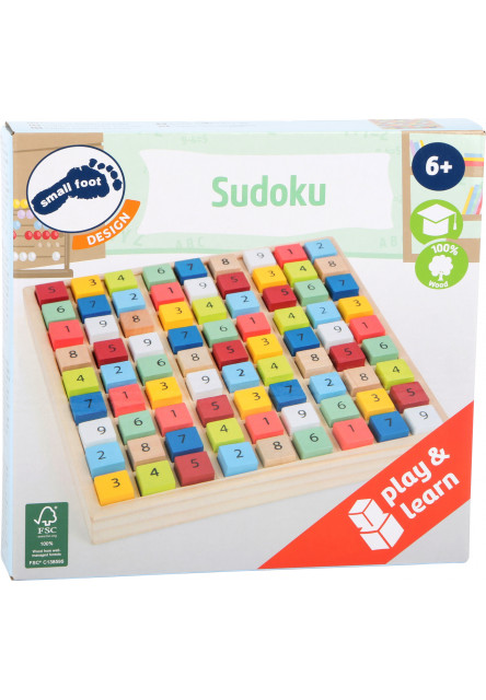 Drevené sudoku farebné kocky