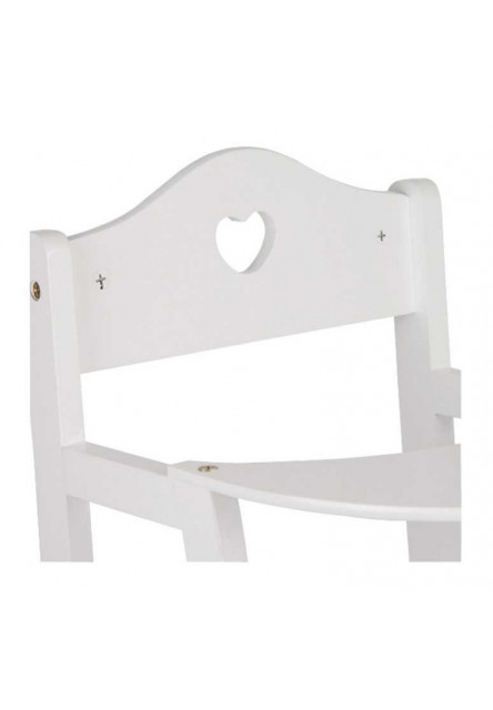 Dřevěná židlička pro panenky bílá