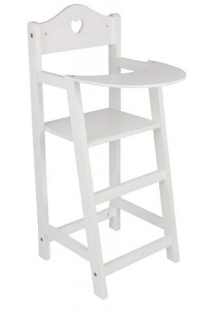 Dřevěná židlička pro panenky bílá
