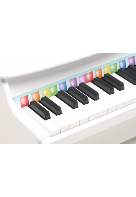 Dřevěná muzikální hračka Klavír bílý