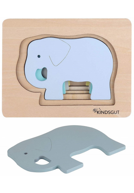 Drevené puzzle slon