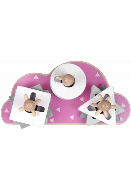 Drevené puzzle (ružový obláčik)