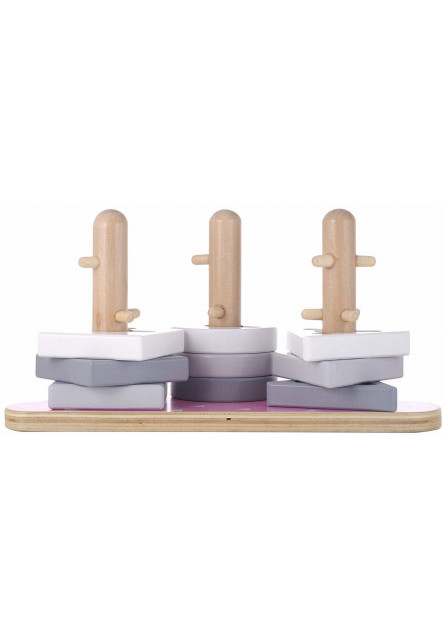 Drevené puzzle (ružový obláčik)