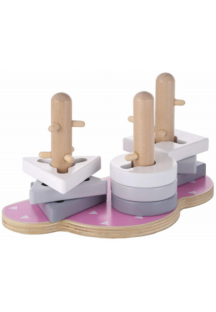 Drevené puzzle (ružový obláčik)