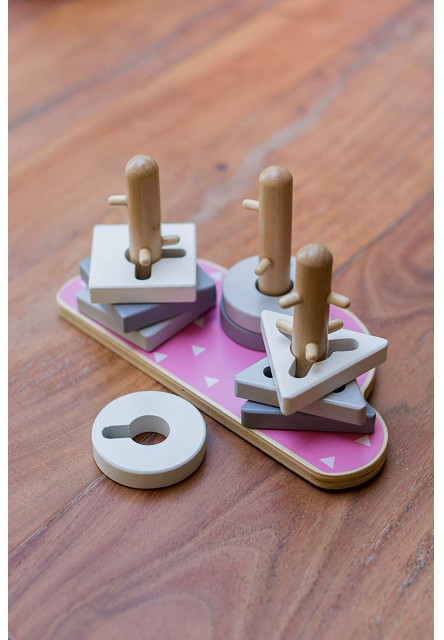 Drevené puzzle (ružový obláčik)