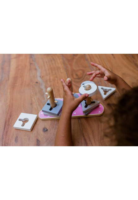 Drevené puzzle (ružový obláčik)