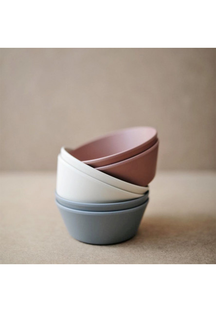 Okrúhle obedové misky mushie - powder blue