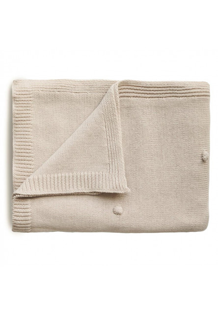pletená detská deka z organickej bavlny (bodkovaná Off White) Mushie