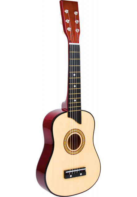 Detská hračka drevená gitara prírodná