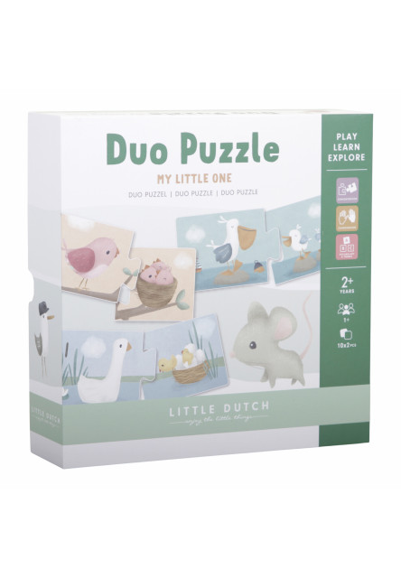 Duo puzzle Kvety a motýle Little Dutch