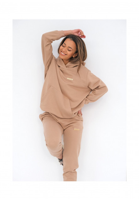Dámska mikina Latte beige s kapucňou
