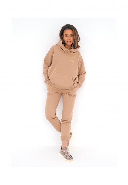 Dámska mikina Latte beige s kapucňou