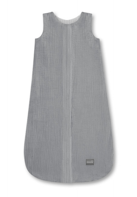 Oboustranný letní mušelínový spací pytel Dark Grey 4-24 měsíců Sleepee