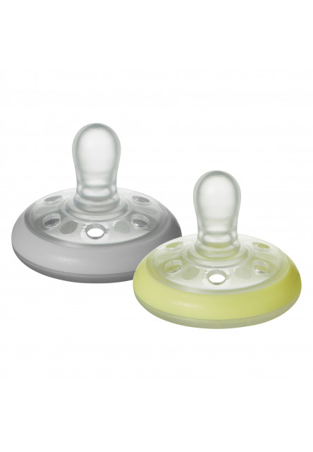 Cumlík, breast-like, silikón Natural Night, 0-6m, 2ks Tommee Tippee