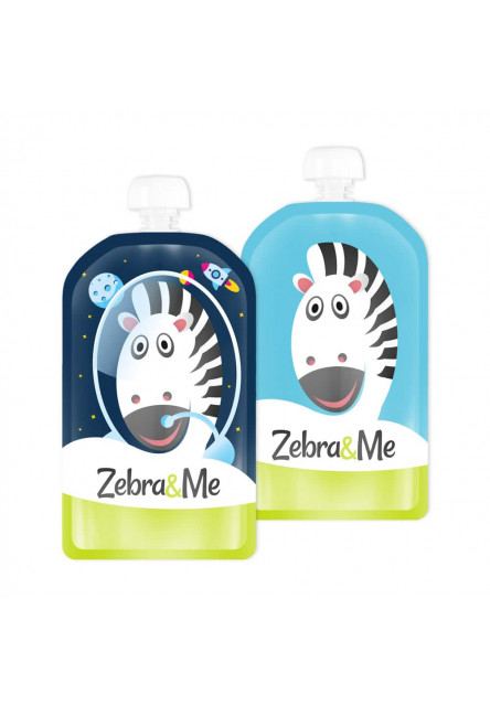 Kapsičky na opakované použitie 2ks (kozmonaut + zebra) Zebra & Me