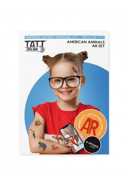 TATTonMe Živé tetovačky pre deti Americké zvieratá