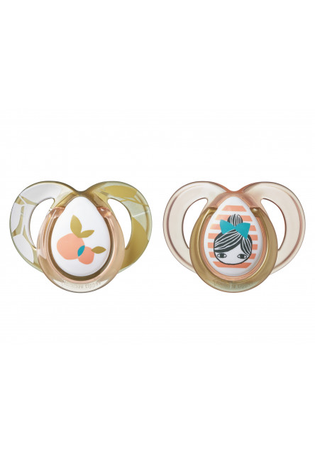 Cumlík C2N silikon Moda 2ks 6-18m Girl Tommee Tippee