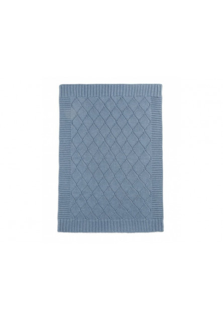Pletená deka modrý denim