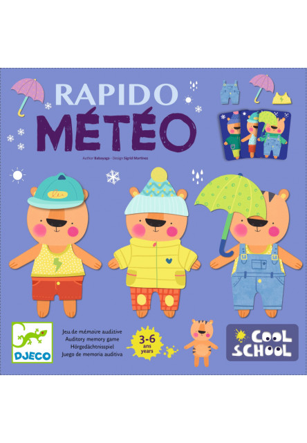 Rapido Meteo: stolová hra, edukačná, na sluchovú pamäť (Cool School Skvelá škola) DJECO